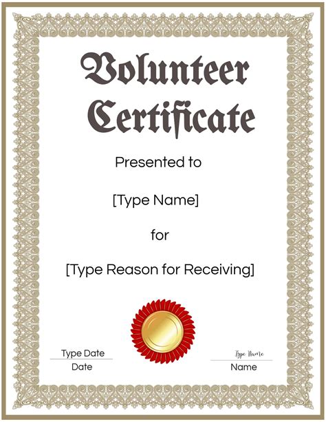 FREE Volunteer Certificate Templates & Examples.